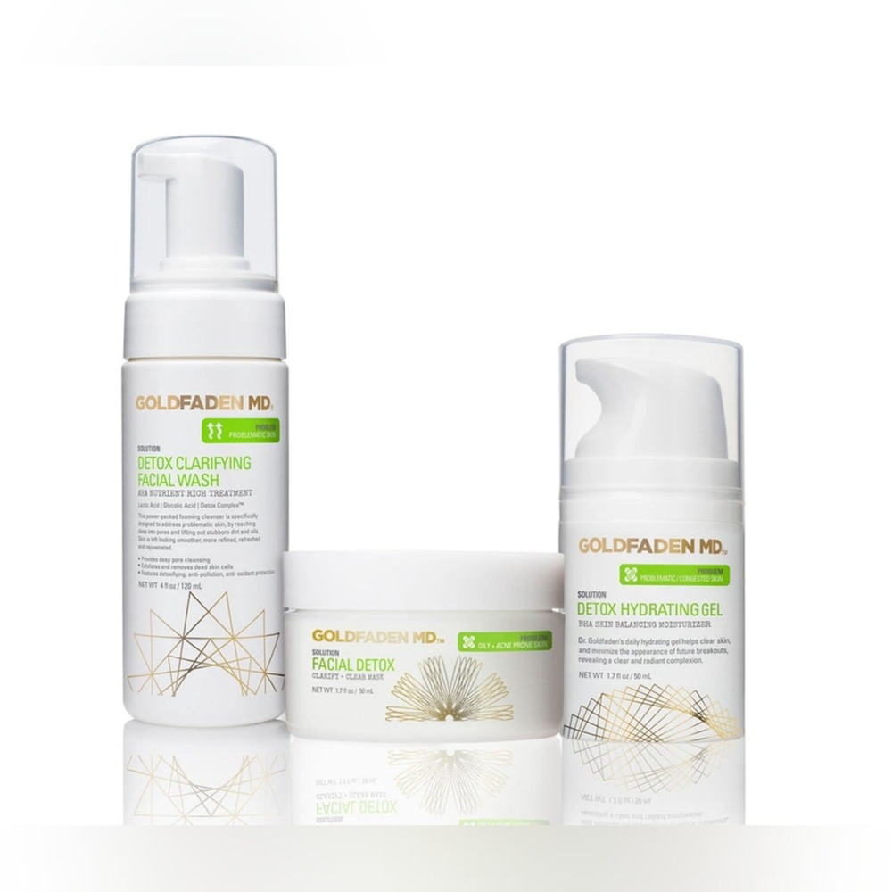 Goldfaden MD Detox & Clarify Skincare Collection Cleanser Moisturizer Face Mask
